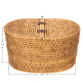 Oval Tissue Storage Basket Dimensions