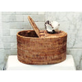 Oval Tissue Storage Basket Styled