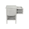 Oxford Whitewash Side Table Open View
