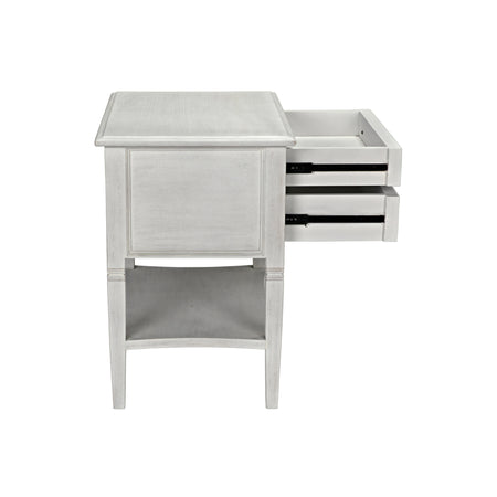 Oxford Whitewash Side Table Open View
