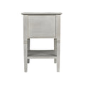 Oxford Whitewash Side Table Side View