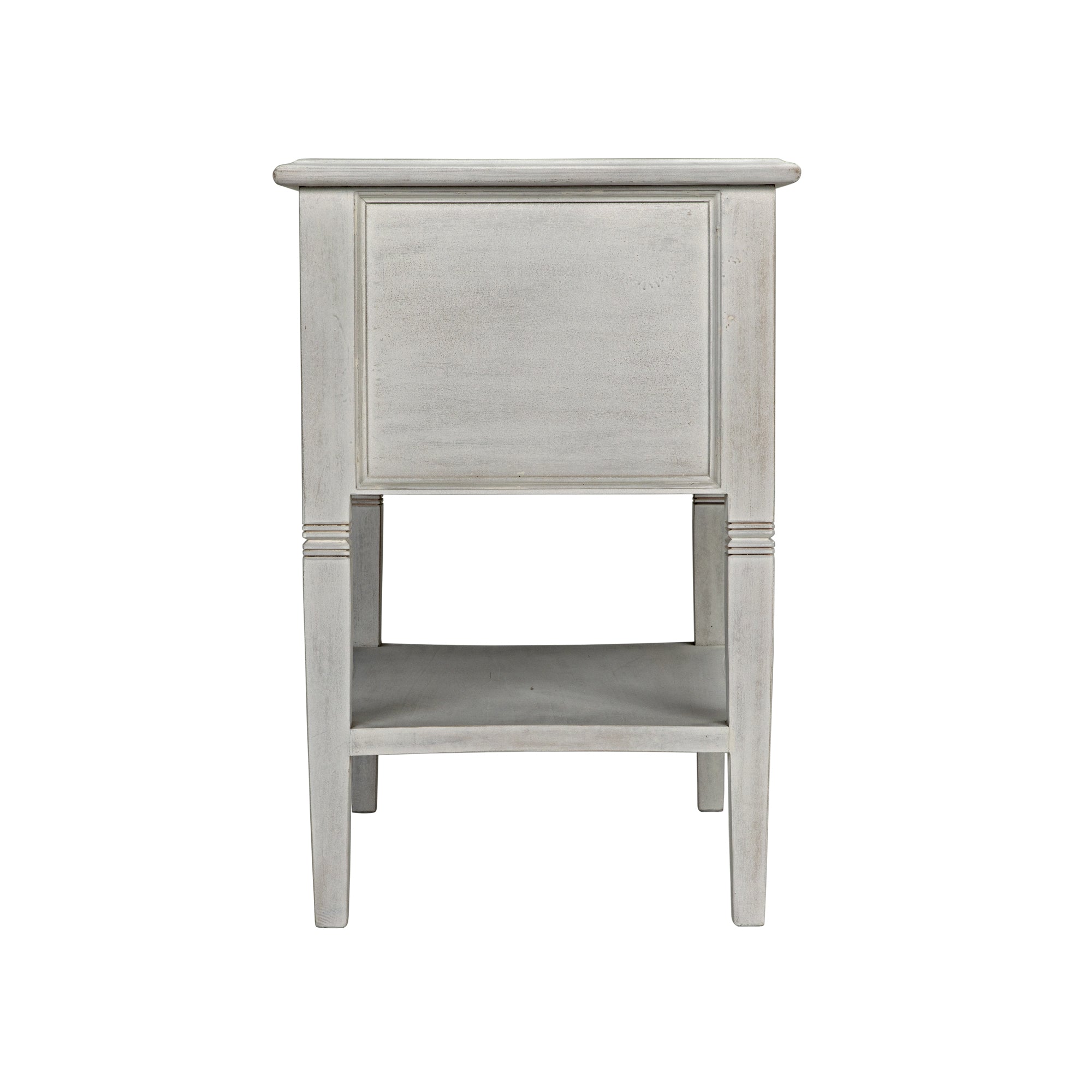 Oxford Whitewash Side Table Side View