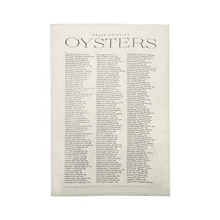 Oyster List Tea Towel From Dear Keaton