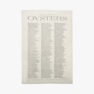 Oyster List Tea Towel
