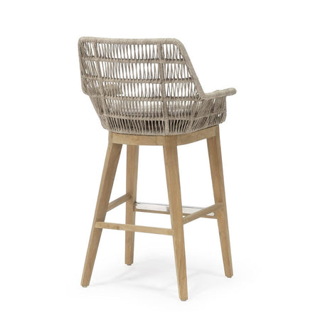 Palecek Loretta Outdoor Bar Stool Back View