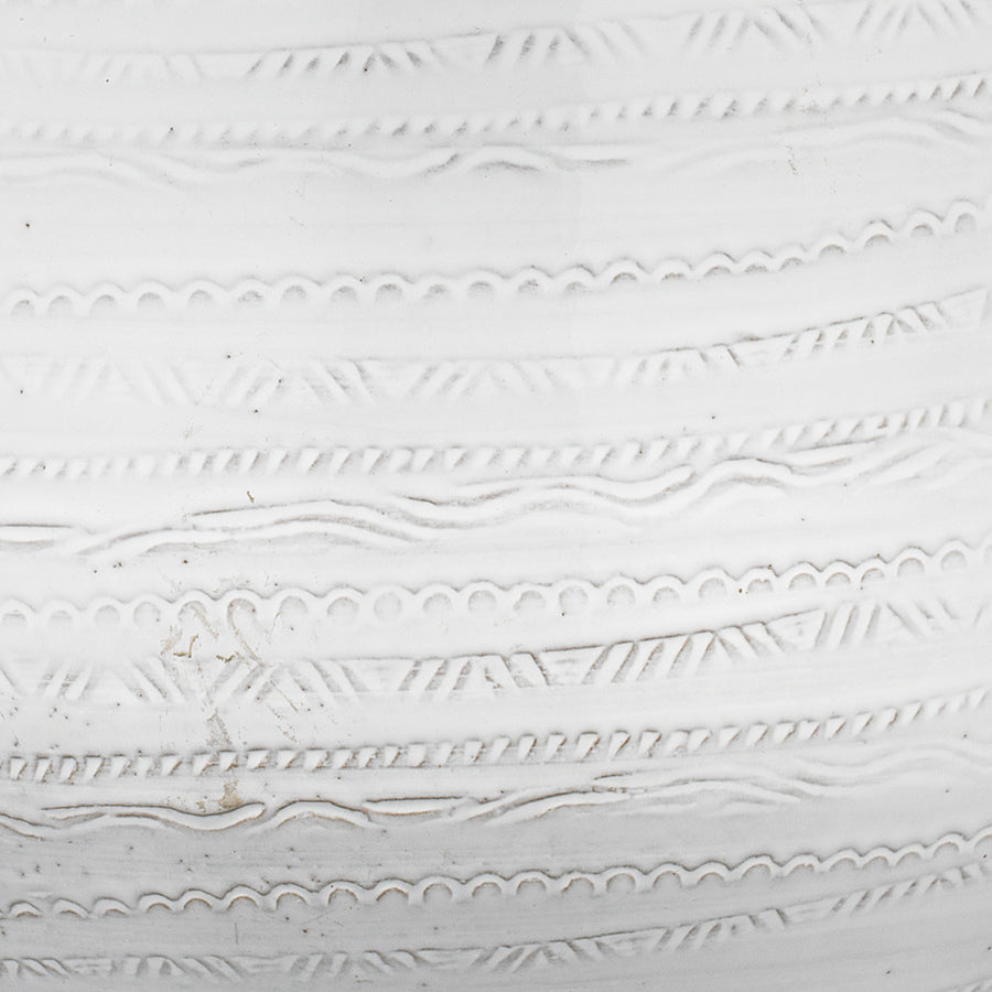 Parke White Ceramic Lamp Closeup