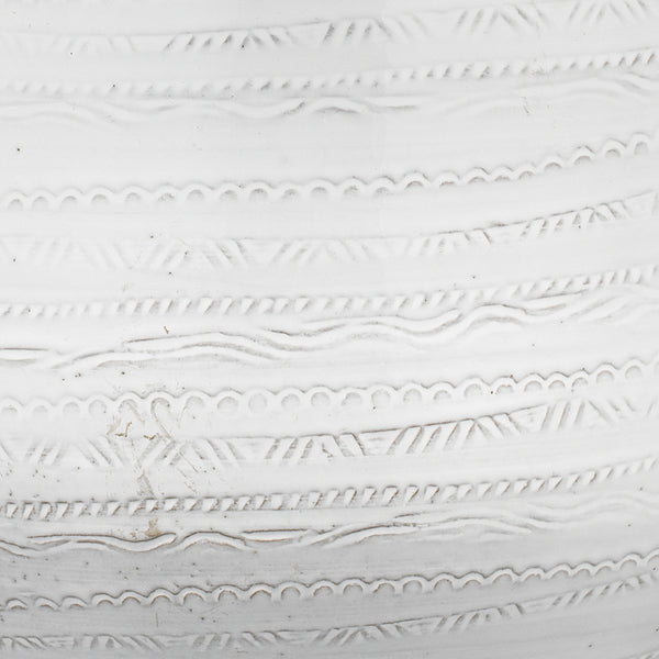 Parke White Ceramic Lamp Closeup