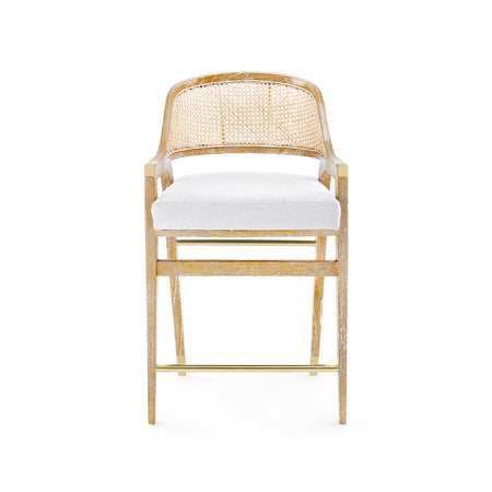 Pascal Cane Counter Stool Front View