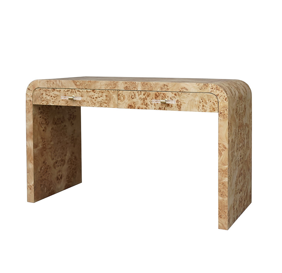 Pasha Burlwood Desk Angle View