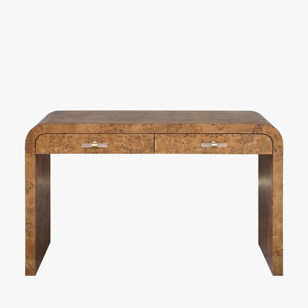 Pasha Dark Burlwood Desk