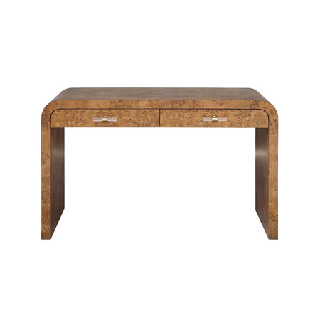 Pasha Dark Burlwood Desk From Dear Keaton