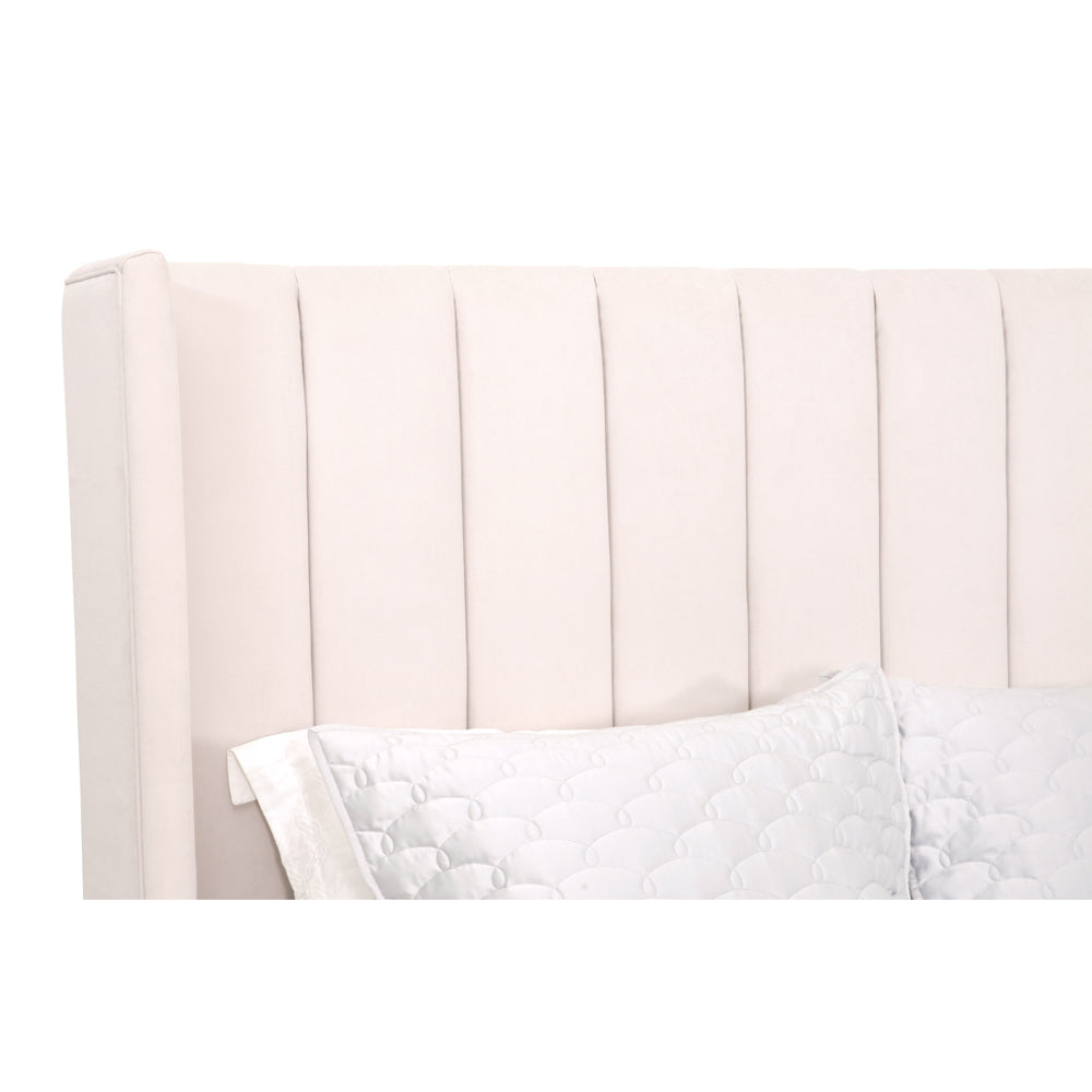 Perry Cream California King Bed Close Up