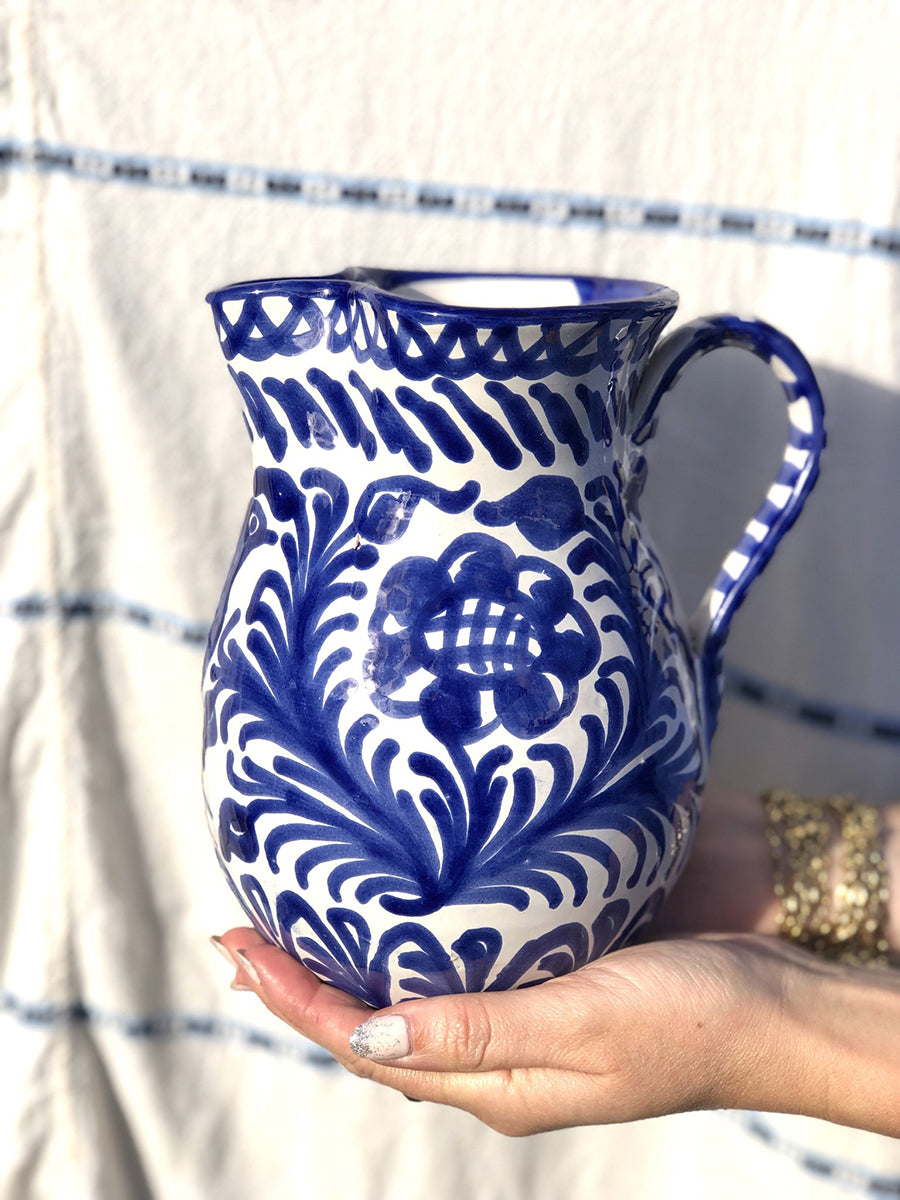 Pomelo Casa Azul Medium Pitcher In Hand