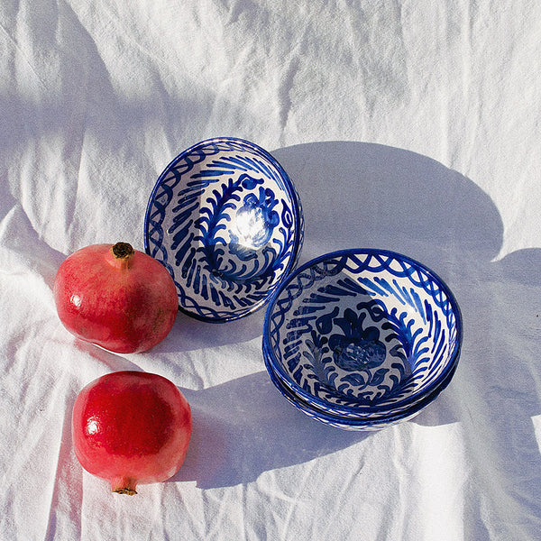 Pomelo Casa Azul Small Hand Painted Bowl Styled