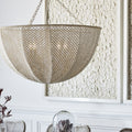 Palecek Coco Bead Quinn Chandelier Styled in Dining Room
