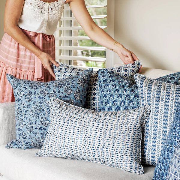 Rambagh Riviera Pillow Cover Styled