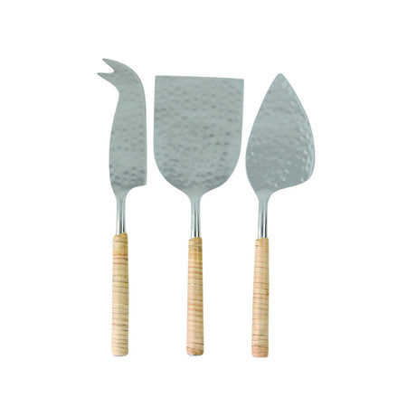 Rattan Wrapped Cheese Knives