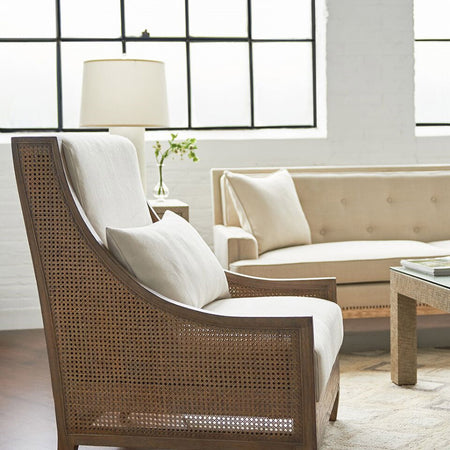 Regan Driftwood Club Chair Styled