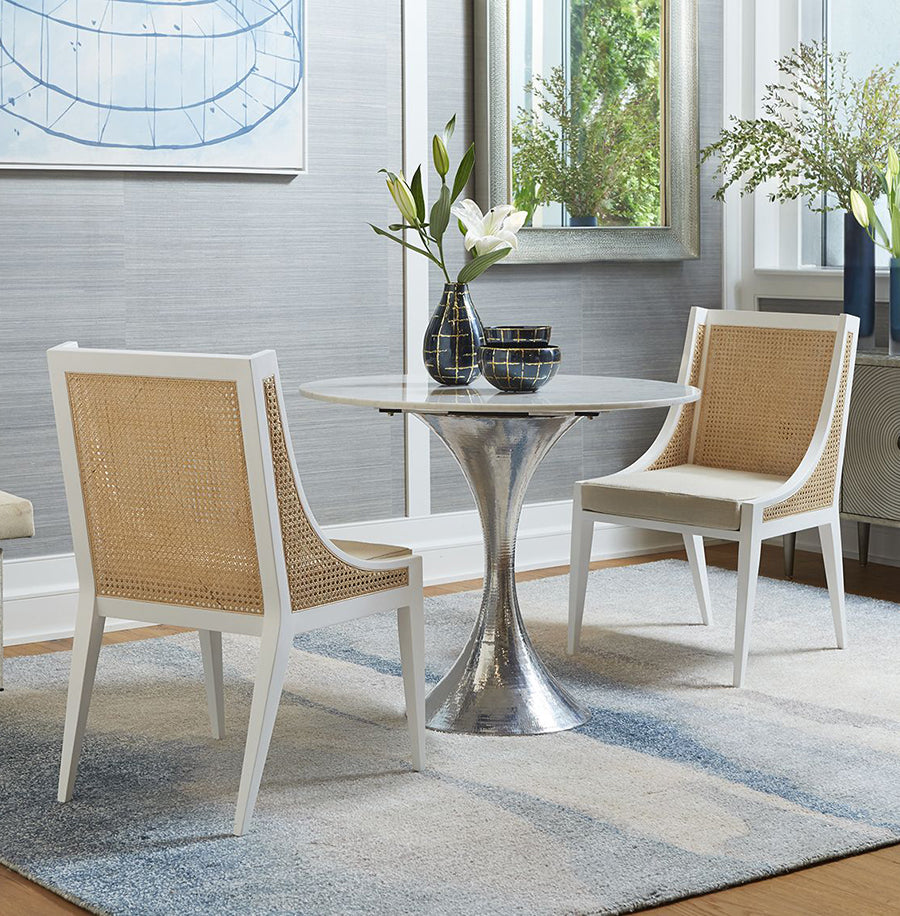 Regan White Arm Chairs Styled