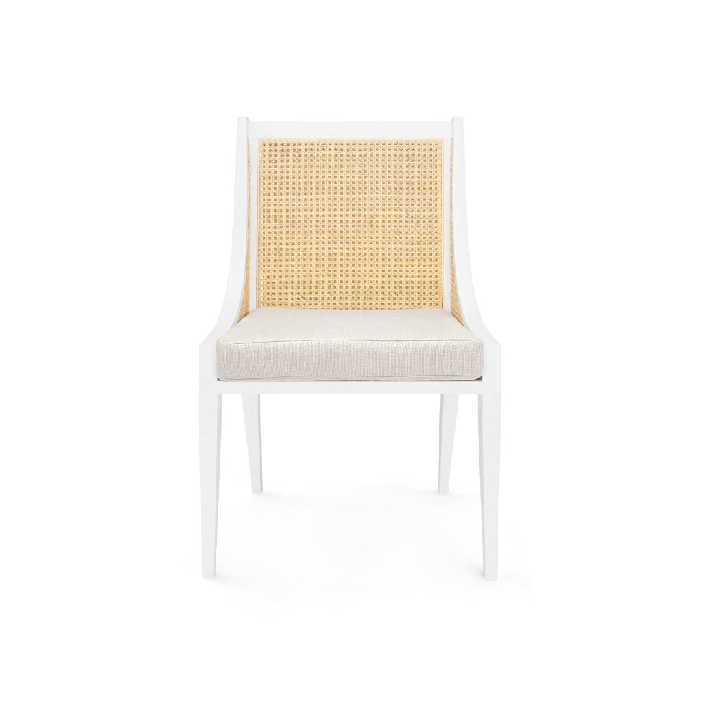 Regan White Arm Chair Front View
