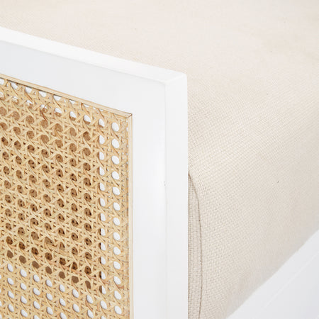 Regan White Club Chair Close Up