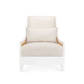 Regan White Club Chair Front View