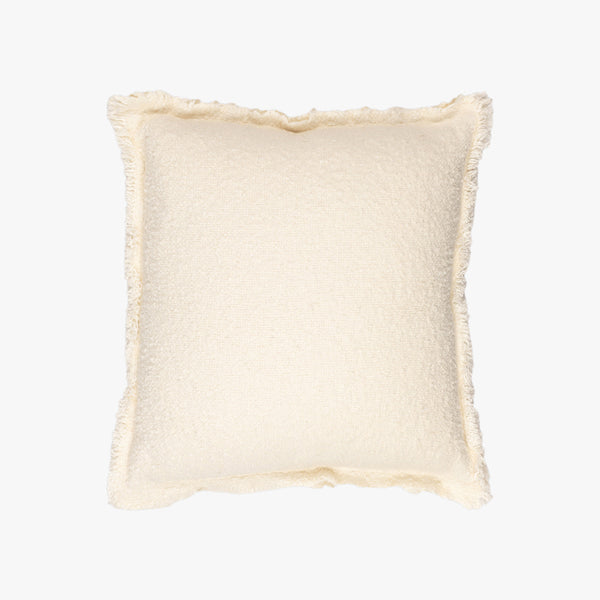 Riley Oyster Frayed Pillow