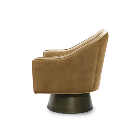 Rivers Velvet Swivel Chair Side View