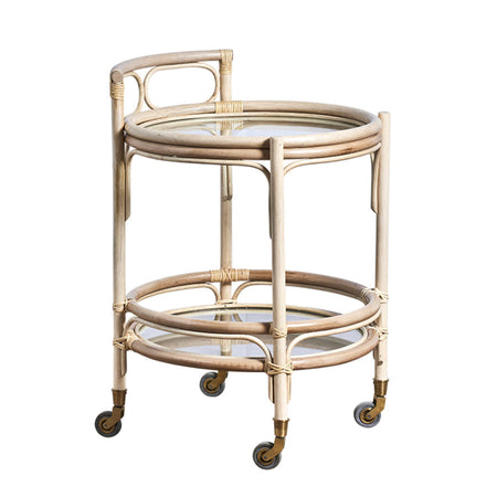 Romeo Natural Rattan Bar Cart