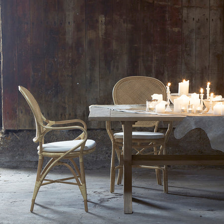 Rossini Natural Arm Chair Styled