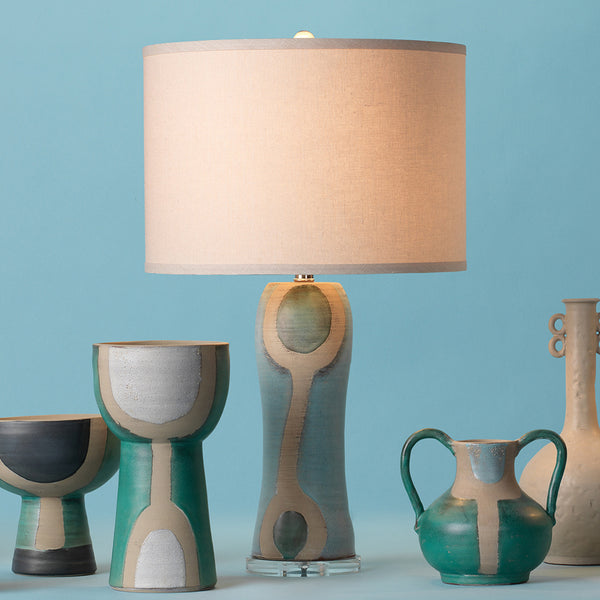 Ruiz Hand Painted Lamp and Vessels From Dear Keaton