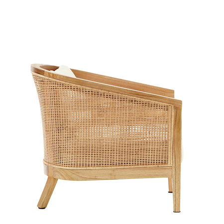 Sadara Rattan Club Chair Side View