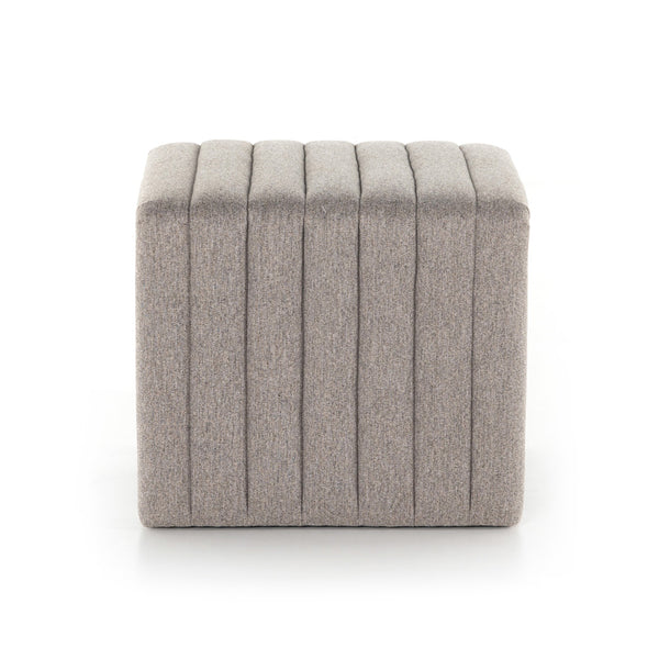 San Marcos Heathered Small Ottoman Side View