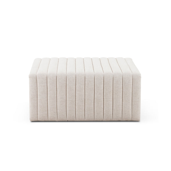 San Marcos Sand Large Ottoman Side View
