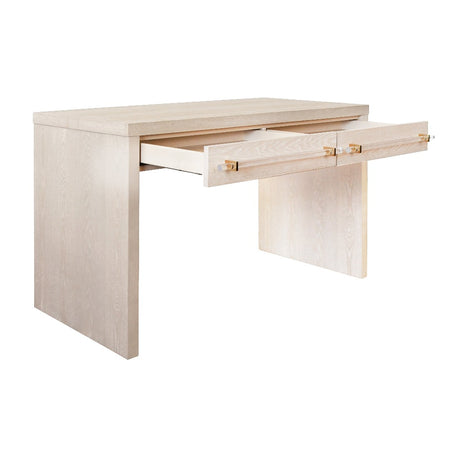 Sandbar Oak Desk Open View
