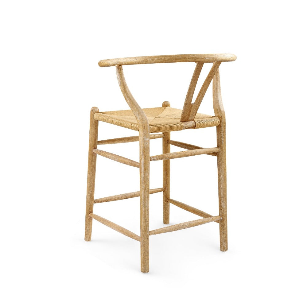 Scandi Natural Counter Stool Back View