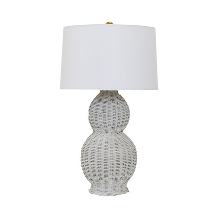 Scarlett White Wicker Gourd Table Lamp From Dear Keaton
