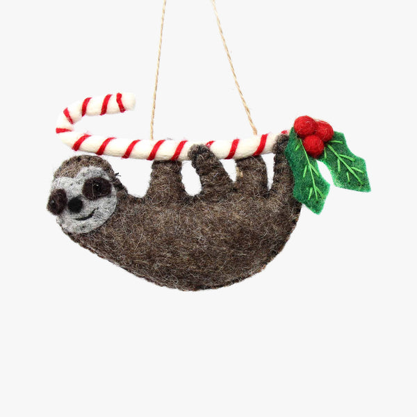 Sloth Wool Felt Ornament