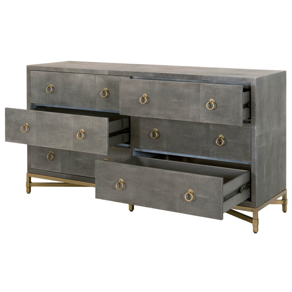 Smith Grey Shagreen Dresser Open View