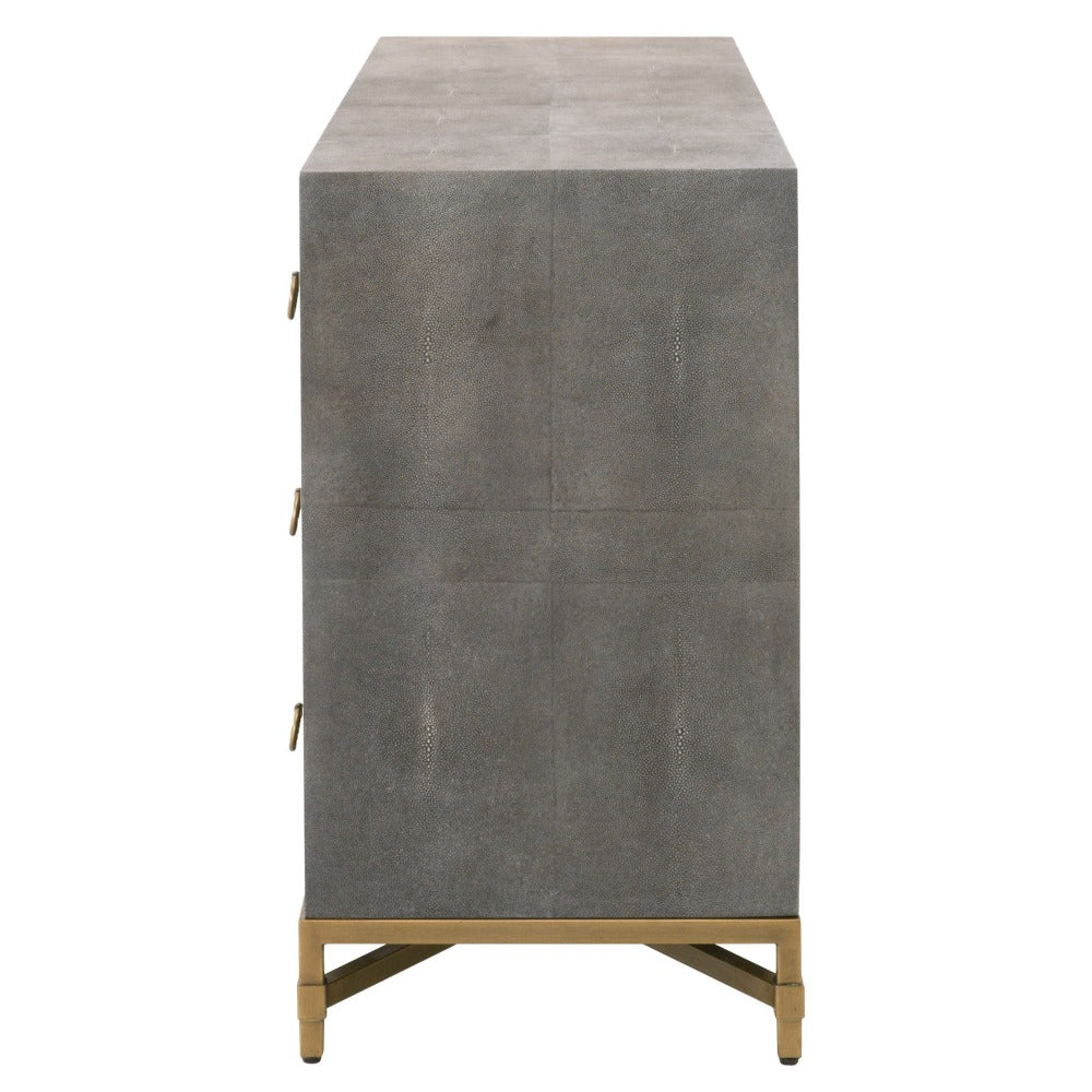 Smith Grey Shagreen Dresser Side View