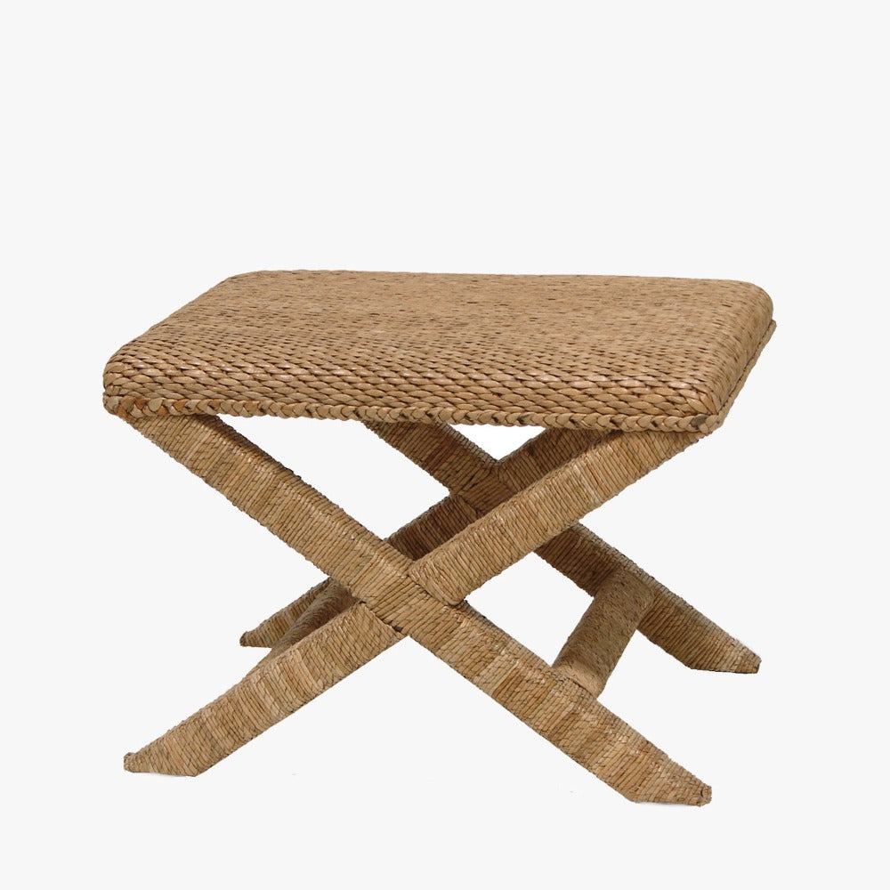 Soleil Seagrass Cross Stool
