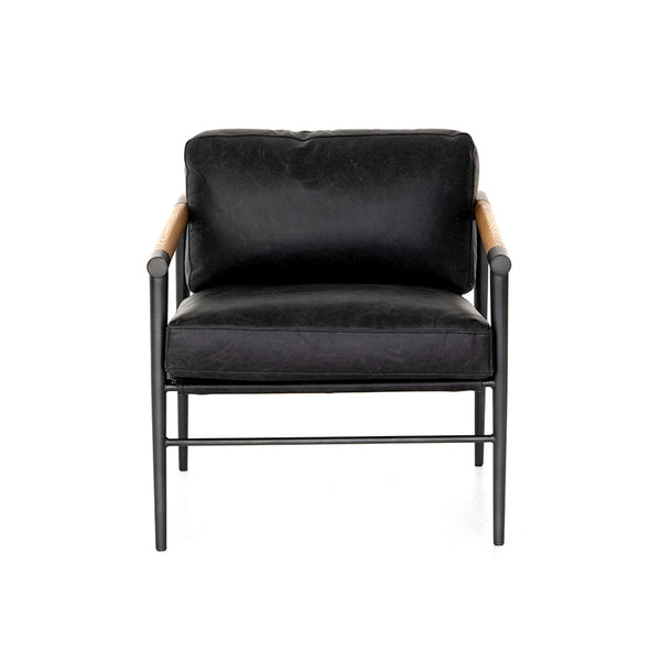 Stanford Black Leather Chair From Dear Keaton