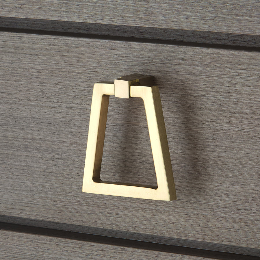 Stevie Grey Oak Side Table Hardware Detail