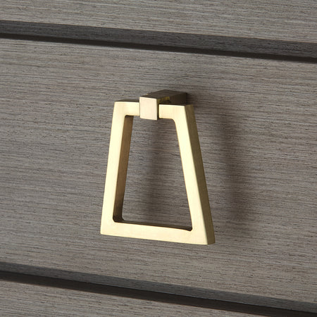 Stevie Grey Oak Side Table Hardware Detail