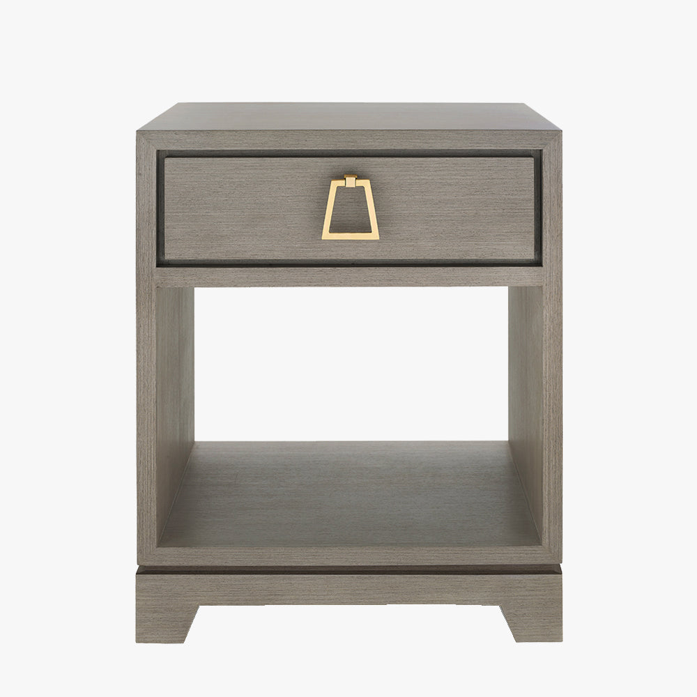 Stevie Grey Oak Side Table