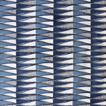 Tangier Denim Block Print Napkins Closeup