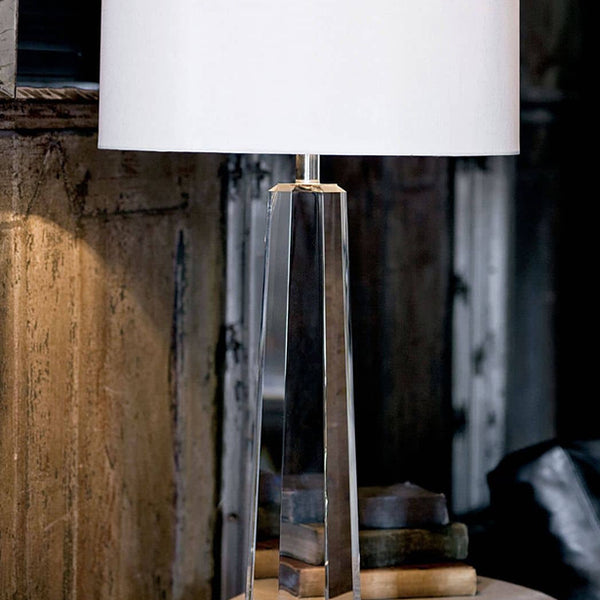 Tapered Hex Crystal Table Lamp Styled