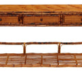Tortoise Bamboo Buffet Console  Front View