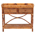 Tortoise Bamboo Serving Console from Dear Keaton - Removable tray top
