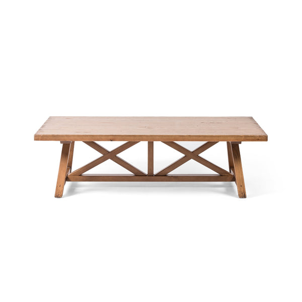 Trellis Pine Coffee Table Front View